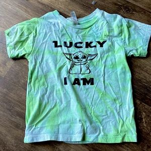 Lucky I Am Baby Yoda Tee Shirt Kids size